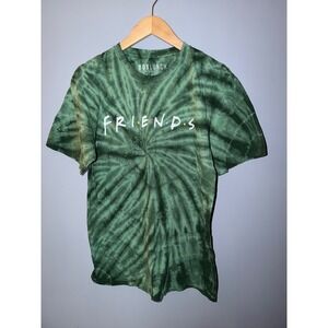 BoxLunch Friends TV Show Green Tie Dye Graphic T-Shirt Mens Medium Cotton Tee